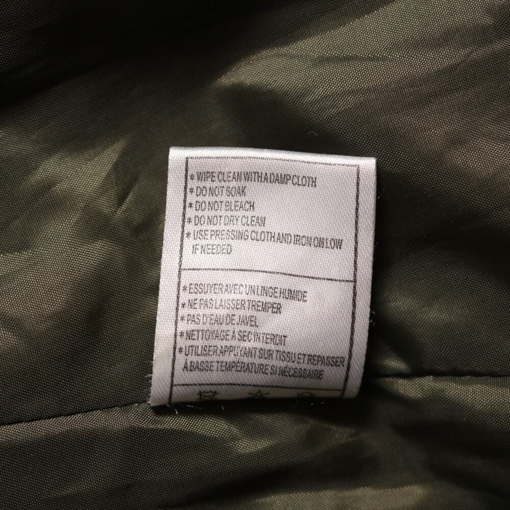 BB Dakota Olive Faux Leather Moto Jacket Asymmetrical Zip Drape Front Size S - Picture 8 of 9